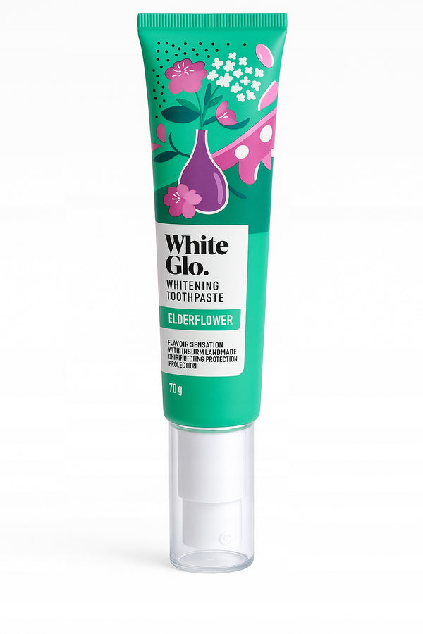 Wybielająca Pasta Do Zębów Kwiat Czarnego Bzu White Glo Elderflower 70g