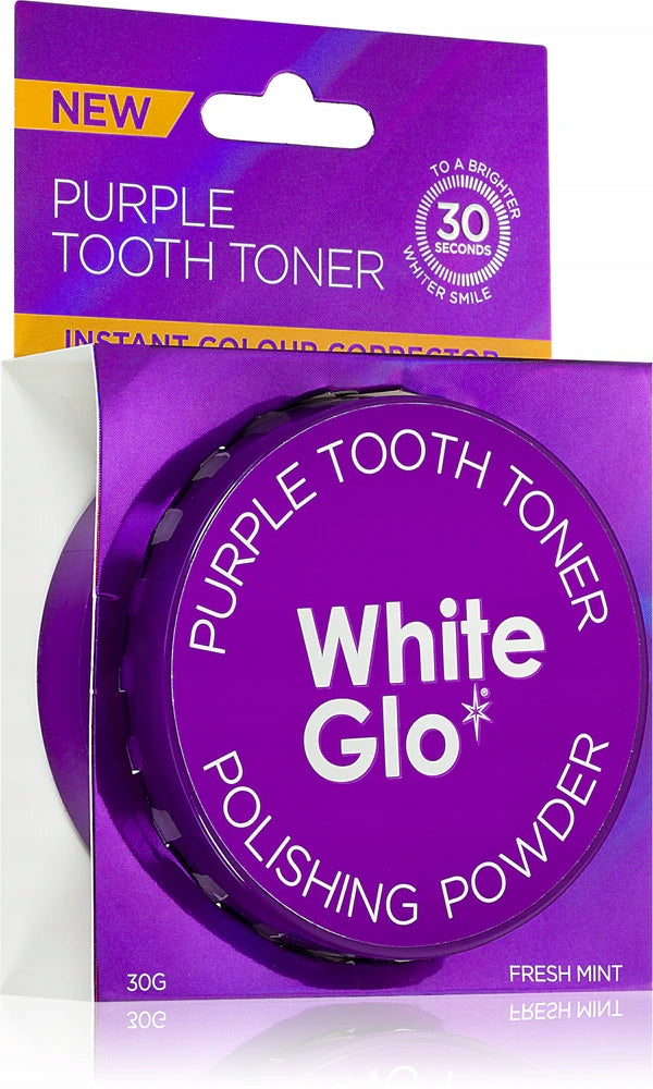 Wybielający Proszek Do Zębów White Glo Purple Tooth Toner Powder 30g