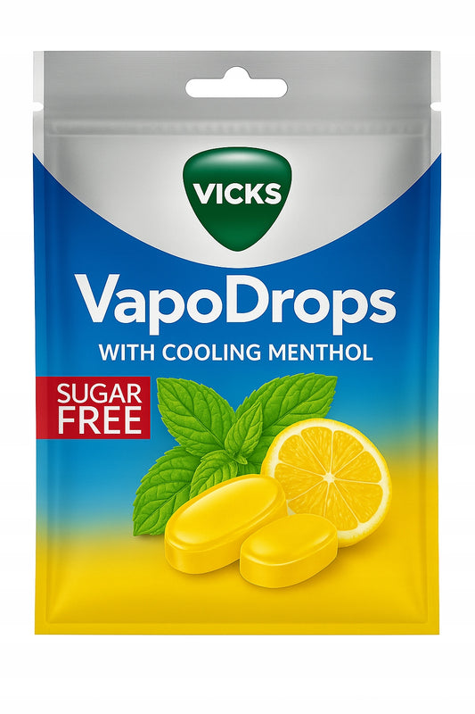 Pastylki Cytrynowo-Mentolowe Na Przeziębienie VICKS VapoDrops Lemon 72g