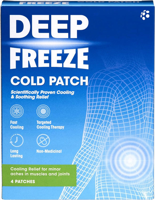 Plastry Chłodzące Przeciwbólowe Terapia Zimnem Ulga Ból DEEP FREEZE 4 szt