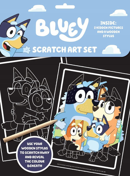 Bluey Wydrapywanka Dla Dzieci W Zestawie Z Rysikiem W Przenośnej Teczce