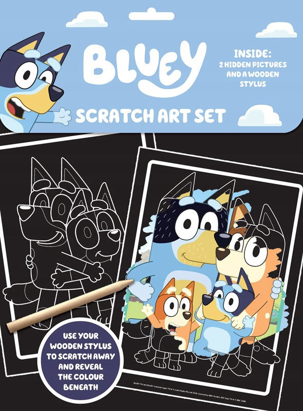 Bluey Wydrapywanka Dla Dzieci W Zestawie Z Rysikiem W Przenośnej Teczce