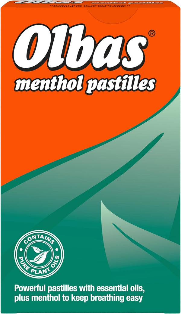 Pastylki Mentolowe Na Przeziębienie Zatkany Nos Kaszel Naturalne OLBAS 45g