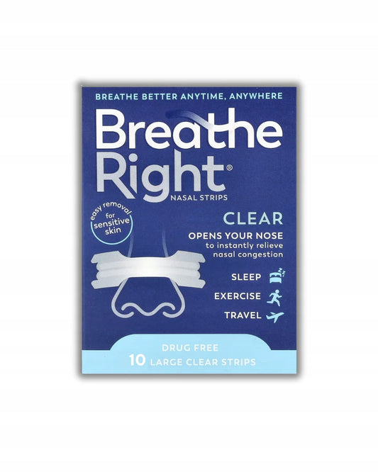 Plastry Na Nos Lepsze Oddychanie Sen Trening Breathe Right Large 10 szt.