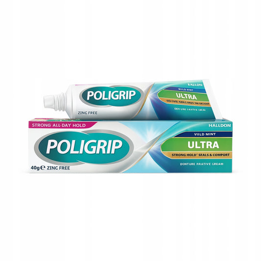 Krem Mocujący Do Protez Miętowy POLIGRIP ULTRA Denture Fixative Cream 40g